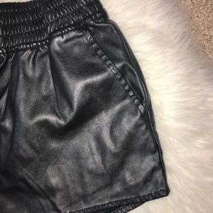H&M Faux Leather Shorts